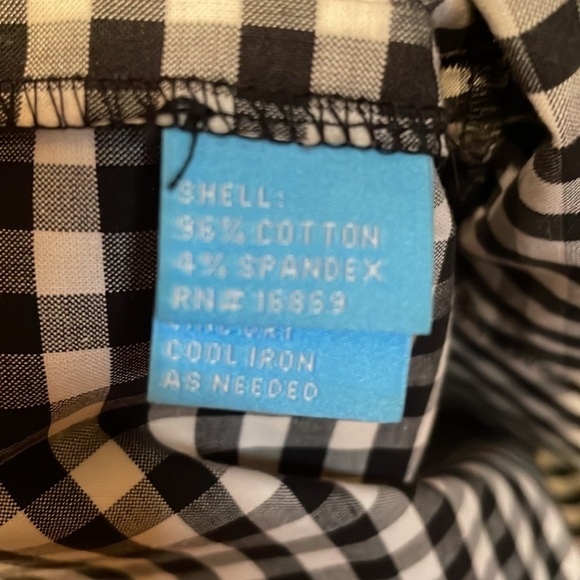 J Mclauglin women’s shorts 8 medium twill gingham black white pockets stretch 5” - Picture 5 of 8